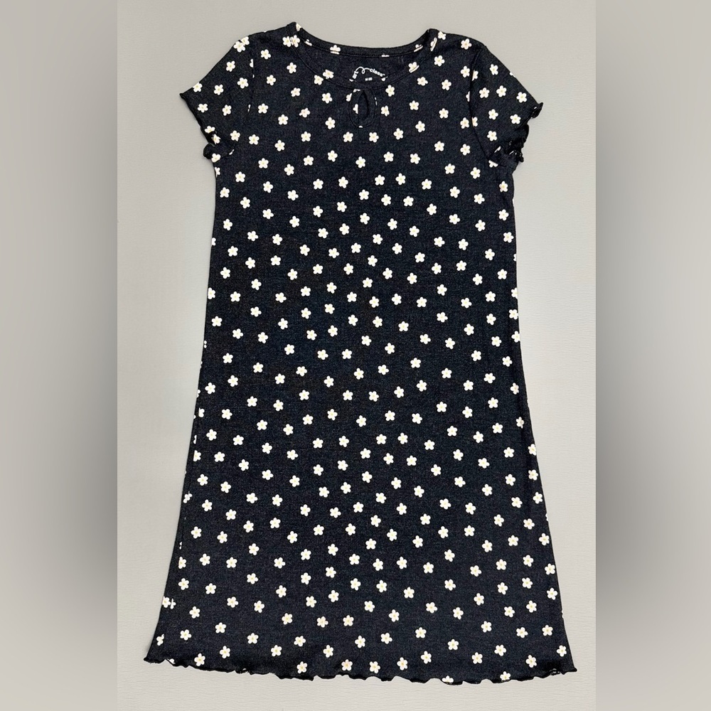 Art Class Black Dress with White Floral Pattern Size M 8